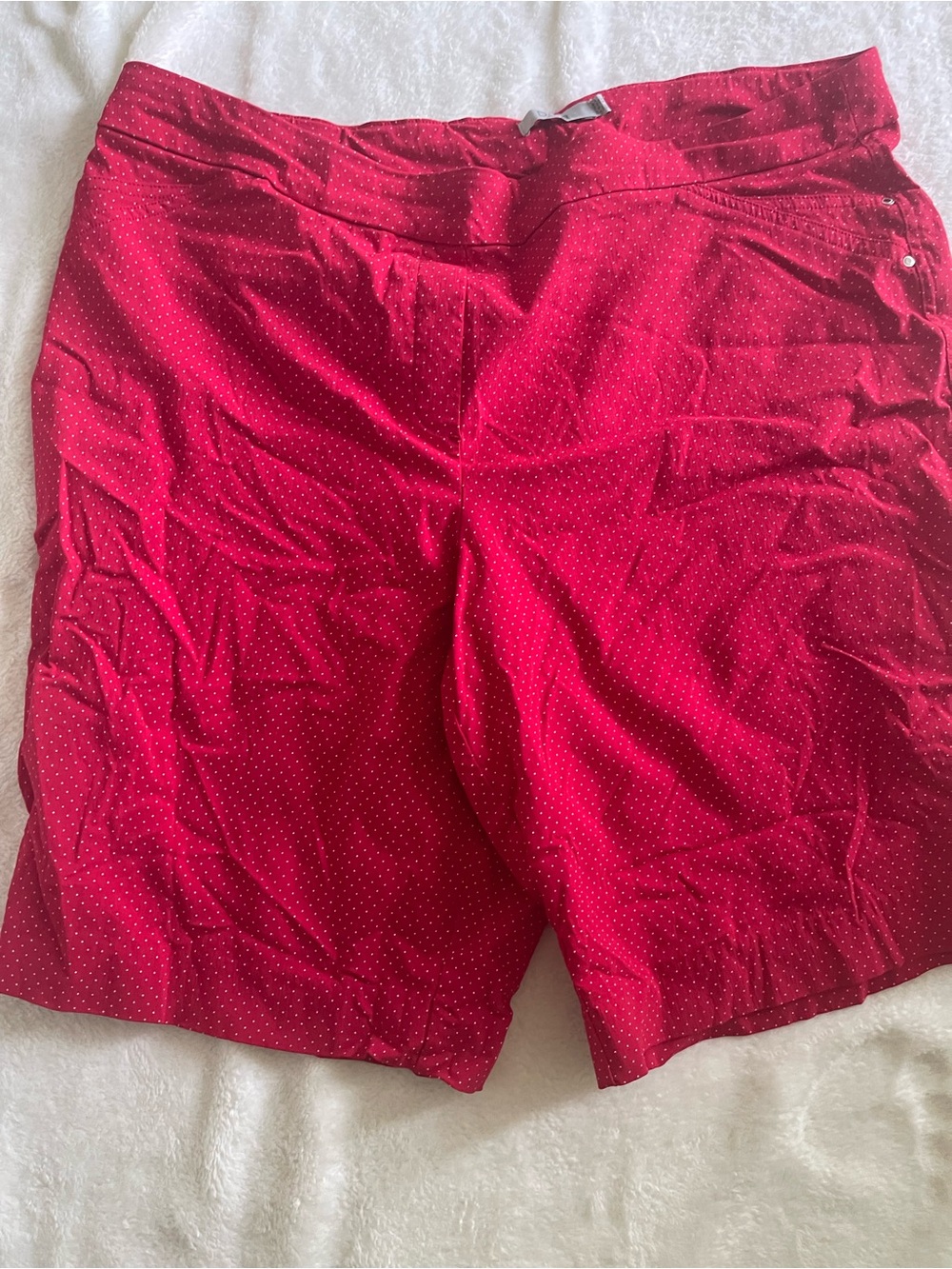 Dalia Red Polka Dot Bermuda Shorts